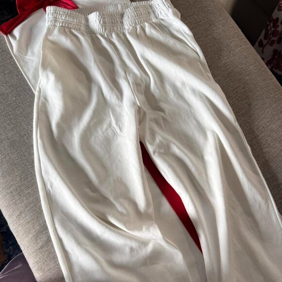 Zara Pants - Zara Women's White Wideleg Sweatpants Like New Size Small